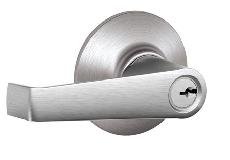 Satin nickel door handle, chrome plated arhitectural fittings