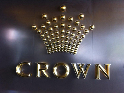 Crown Casino Melbourne Gold plating signage
